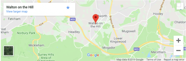 Walton on the Hill Map